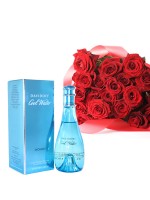 Cool Water Perfume With 2 Dozen Roses 